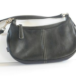 COACH HAMPTON DEMI BLACK LEATHER HANDBAG SHOULDER